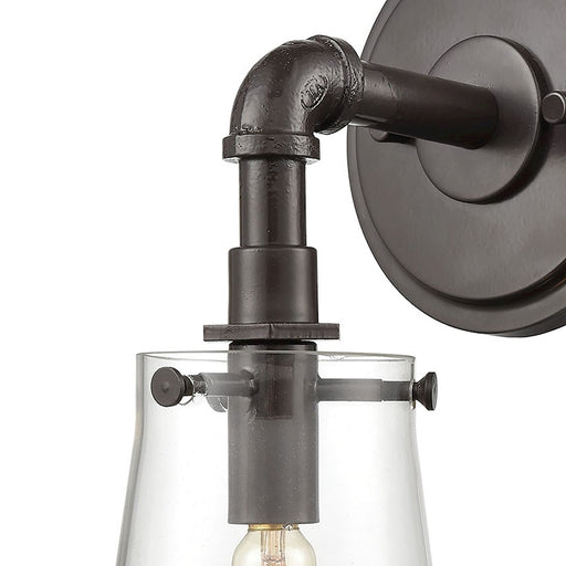 ELK Lighting Beaker 1-Light Sconce, Oil Rubbed Bronze/Clear Glass