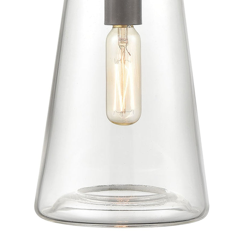 ELK Lighting Beaker 1-Light Sconce, Oil Rubbed Bronze/Clear Glass
