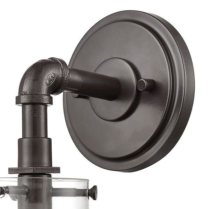 ELK Lighting Beaker 1-Light Sconce, Oil Rubbed Bronze/Clear Glass