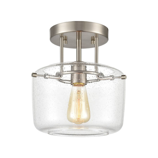 ELK Lighting Jake 1-Light Semi Flush Mount, Seedy Glass