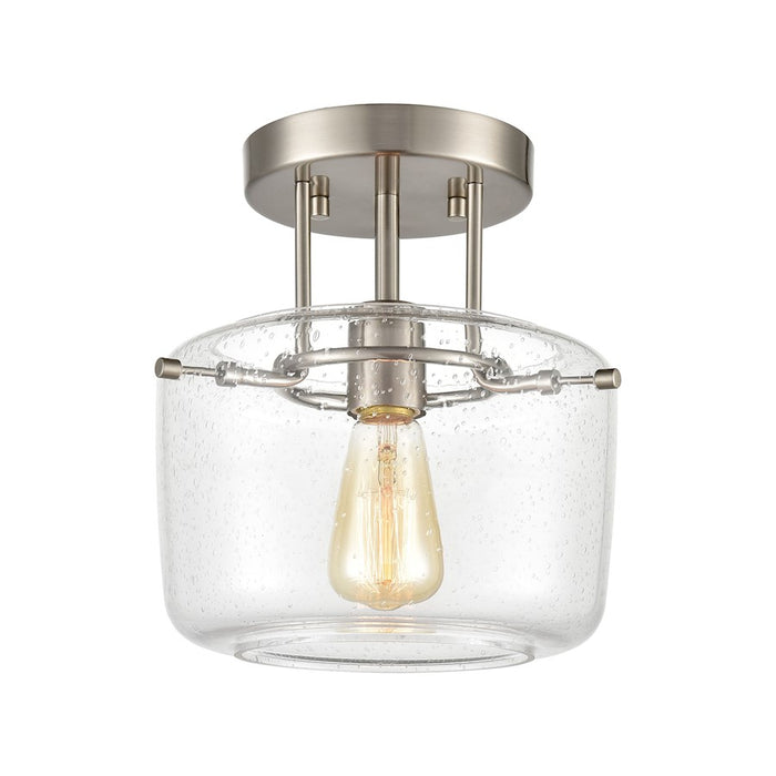 ELK Lighting Jake 1-Light Semi Flush Mount, Seedy Glass