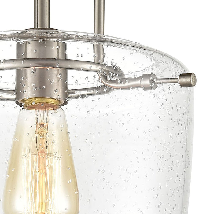 ELK Lighting Jake 1-Light Semi Flush Mount, Seedy Glass