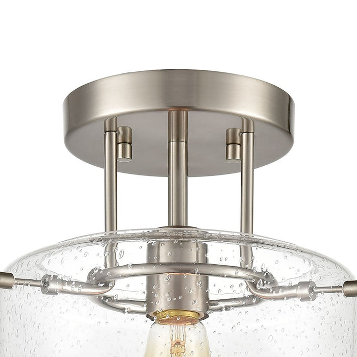ELK Lighting Jake 1-Light Semi Flush Mount, Seedy Glass