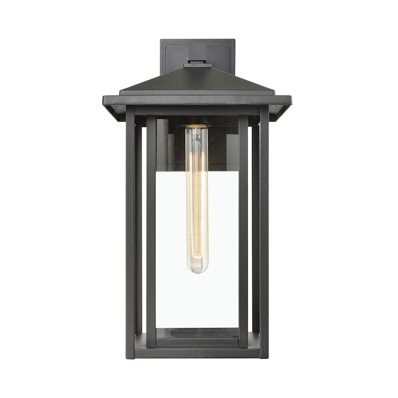 ELK Lighting Solitude- 1-Light Sconce, Matte Black/Clear Glass