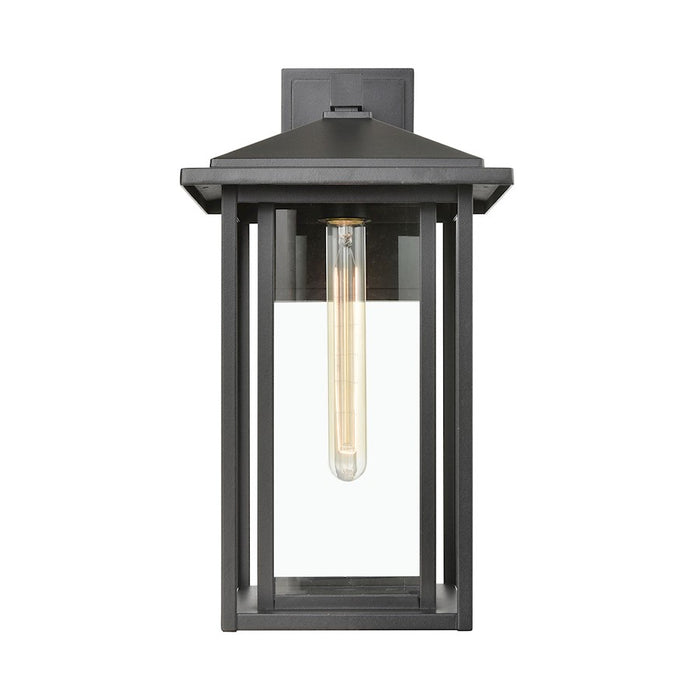 ELK Lighting Solitude- 1-Light Sconce, Matte Black/Clear Glass