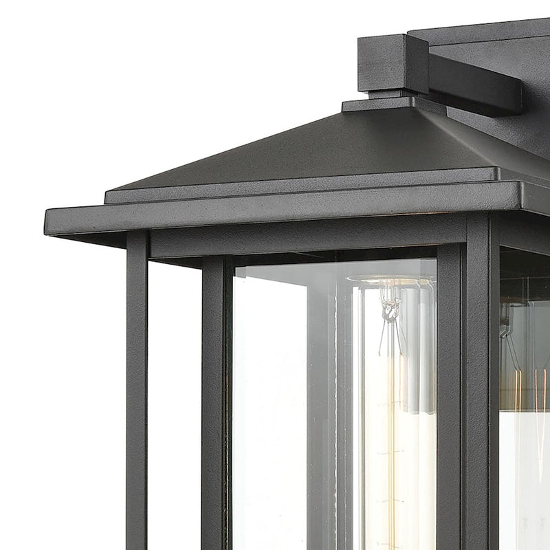 ELK Lighting Solitude- 1-Light Sconce, Matte Black/Clear Glass