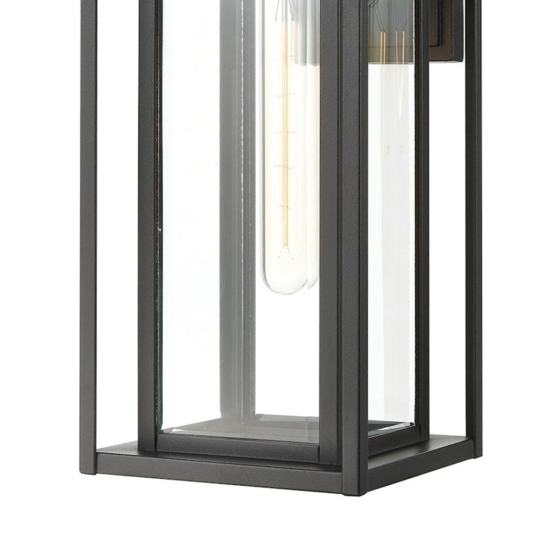 ELK Lighting Solitude- 1-Light Sconce, Matte Black/Clear Glass
