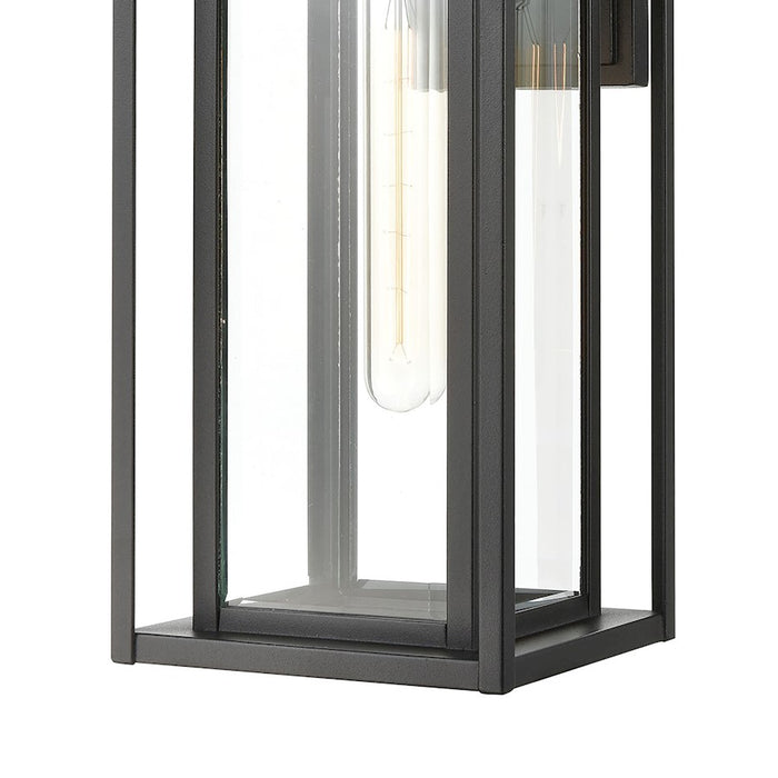 ELK Lighting Solitude- 1-Light Sconce, Matte Black/Clear Glass