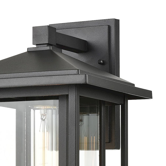ELK Lighting Solitude- 1-Light Sconce, Matte Black/Clear Glass