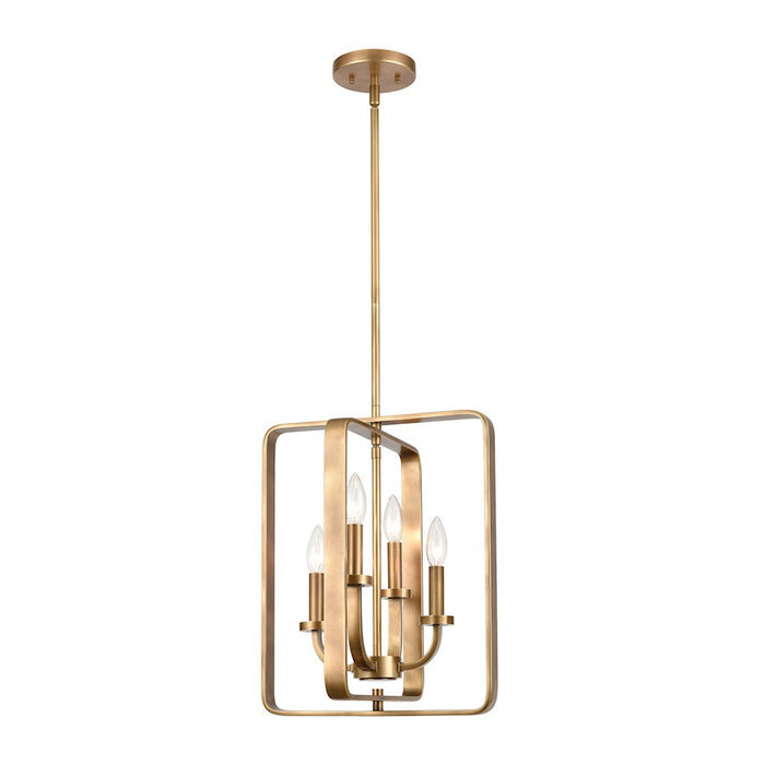 ELK Lighting Erindale 4-Light Pendant, Natural Brass