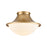 ELK Lighting Matterhorn 1-Light Flush, Natural Brass/Opal White