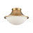 ELK Lighting Matterhorn 1-Light Flush, Natural Brass/Opal White