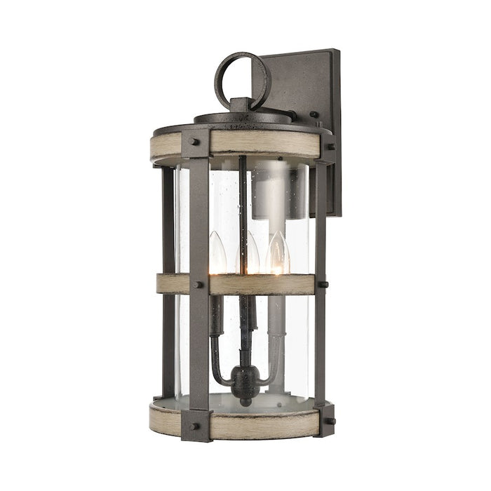 ELK Lighting Crenshaw 3-Light Outdoor Sconce, Iron Graywood/Seedy