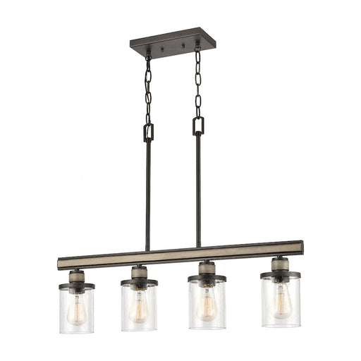 ELK Lighting Beaufort 4-Light Island, Iron/Graywood/Seedy