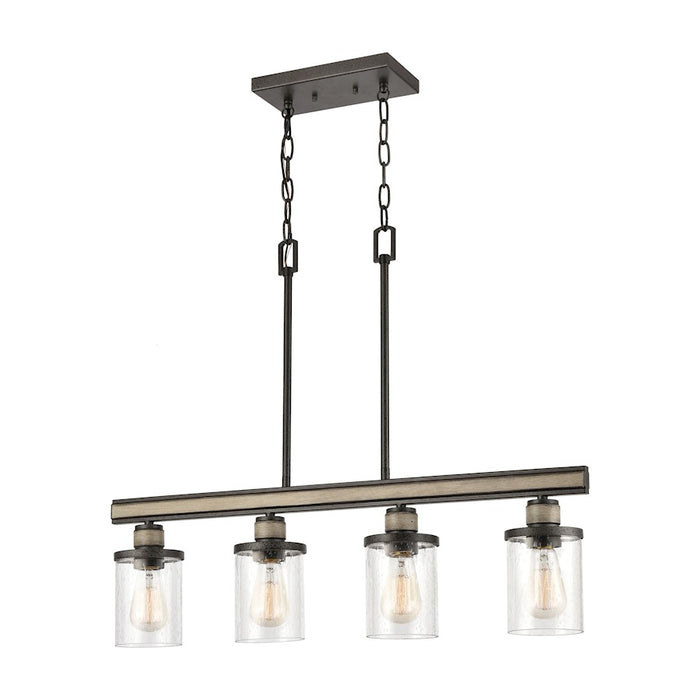ELK Lighting Beaufort 4-Light Island, Iron/Graywood/Seedy