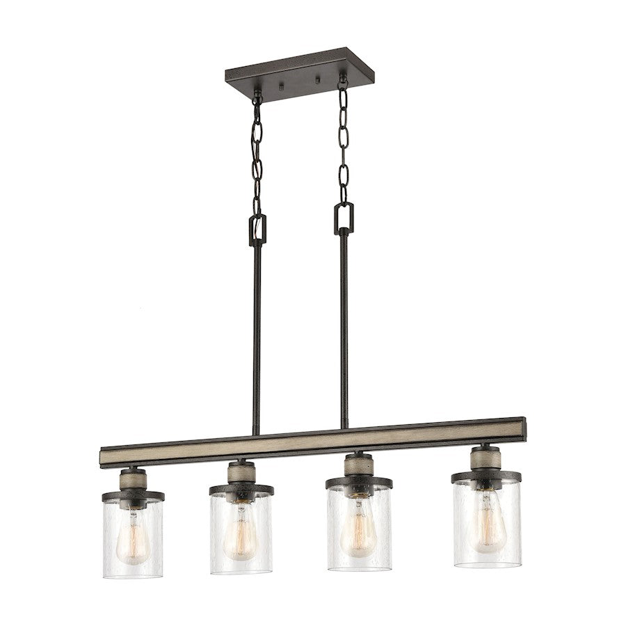 ELK Lighting Beaufort 4-Light Island, Iron/Graywood/Seedy