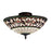 ELK Lighting English Ivy 3-Light Semi Flush, Bronze/Tiffany Style