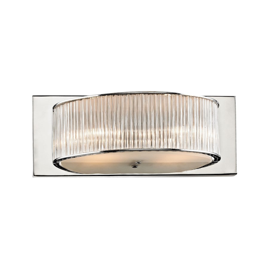 ELK Lighting Braxton 2-Light Vanity Sconce, Chrome/Crystal Rods