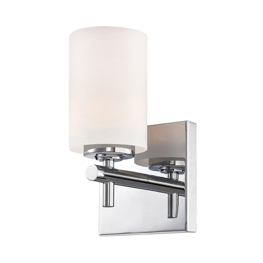 ELK Lighting Barro Wall Sconce Lamp, Chrome/White Opal Glass