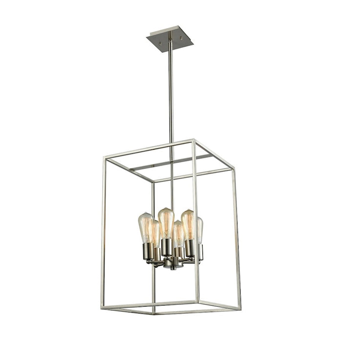 Elk Lighting Williamsport 14'' Wide 6-Light Chandelier, Nickel