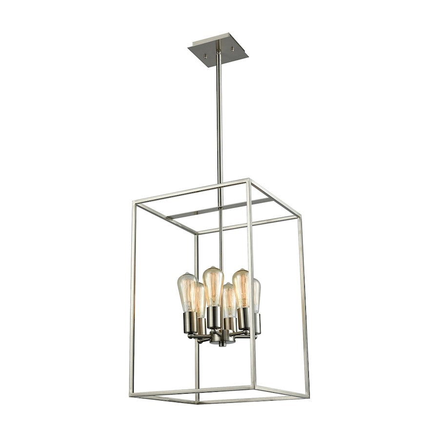 Elk Lighting Williamsport 14'' Wide 6-Light Chandelier, Nickel