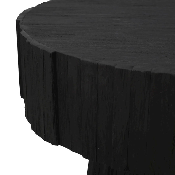 Elk Signature Minato Accent Table, Shou Sugi Ban