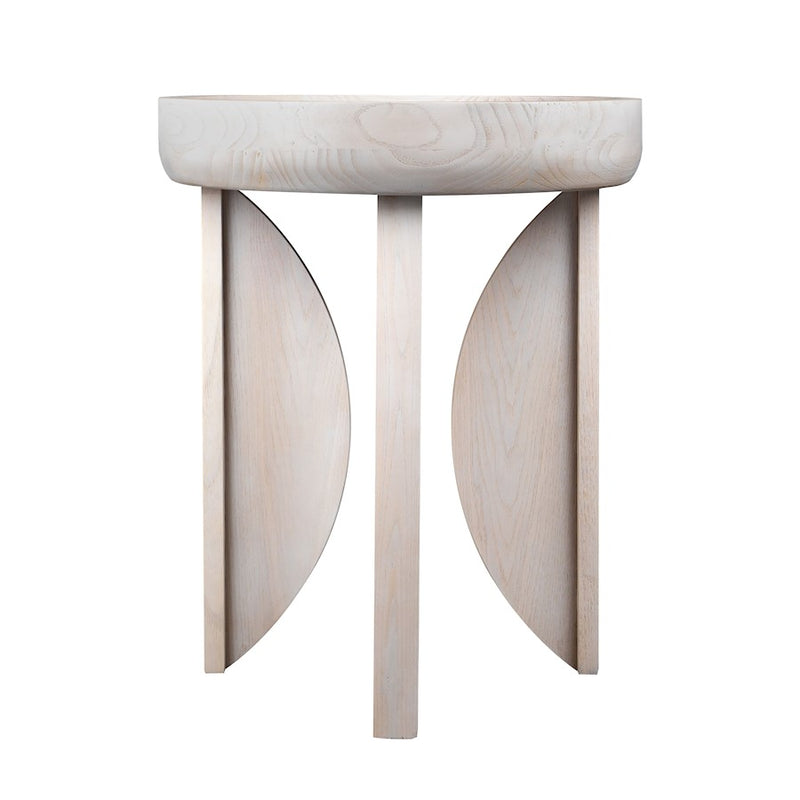 Elk Signature Silva Accent Table, Whitewash
