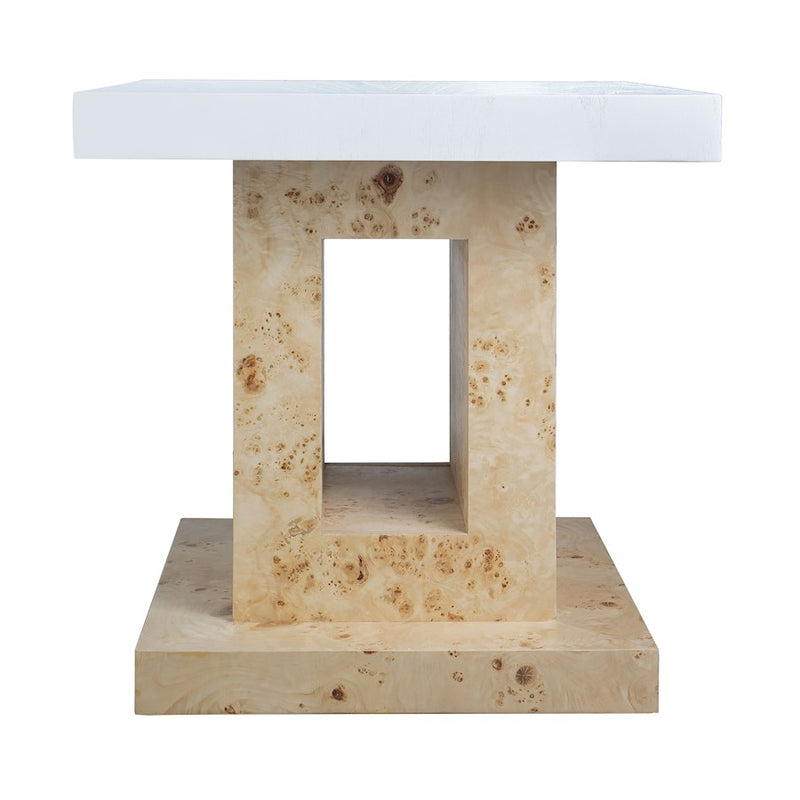 Elk Signature Rogers Accent Table, Pedestal Bleached Burl