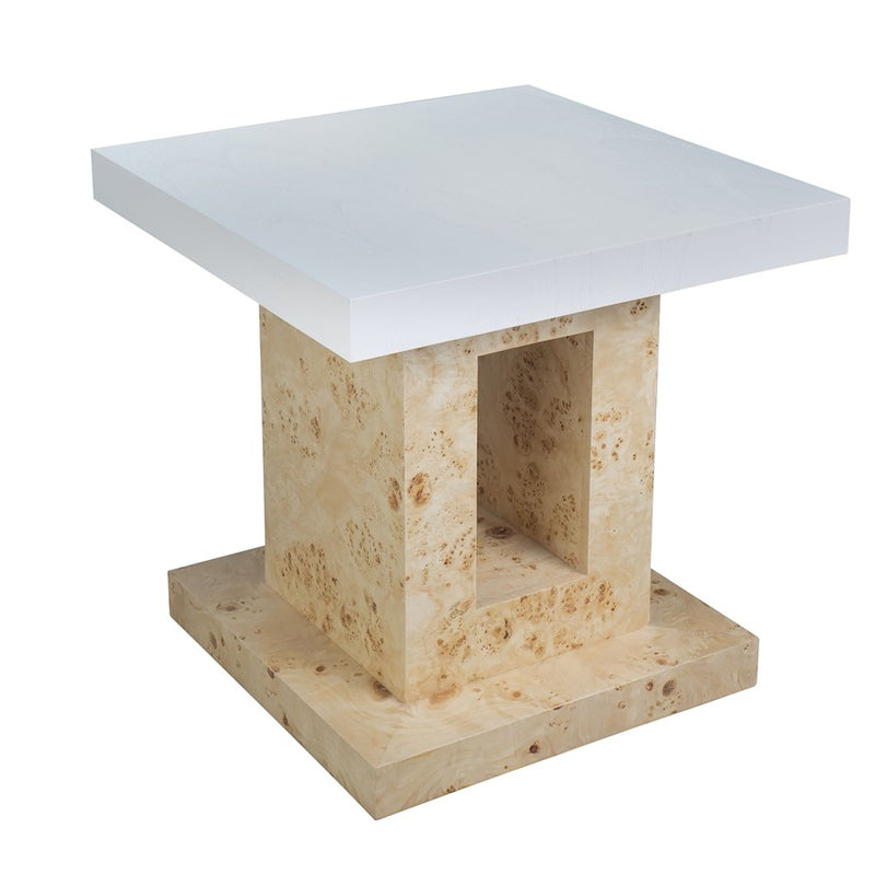 Elk Signature Rogers Accent Table, Pedestal Bleached Burl