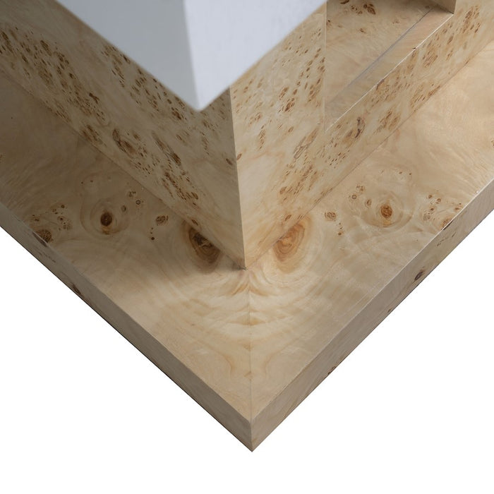 Elk Signature Rogers Accent Table, Pedestal Bleached Burl