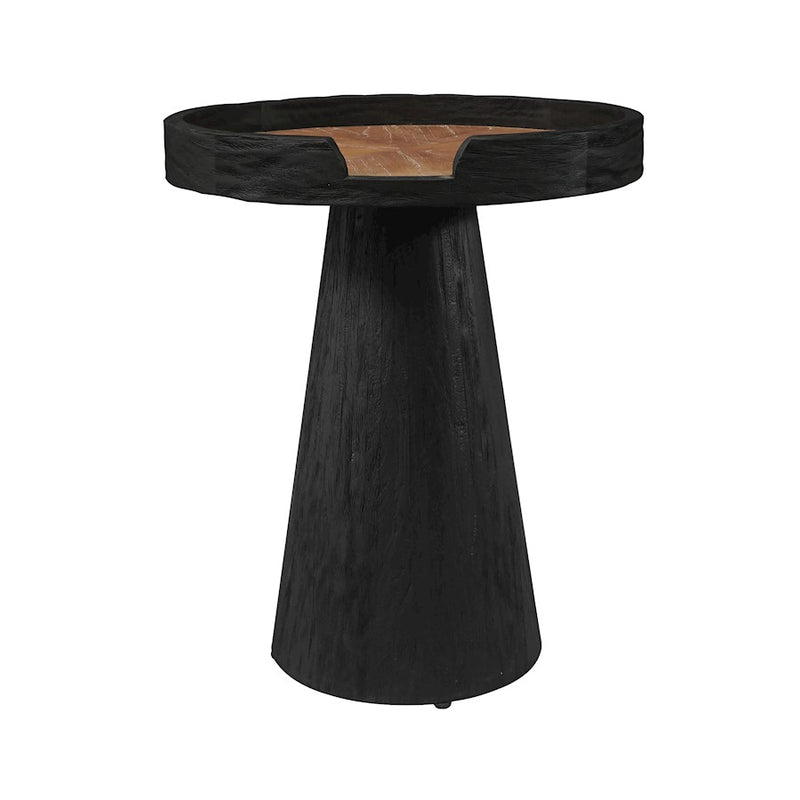 Elk Signature Marks Accent Table, Shou Sugi Ban