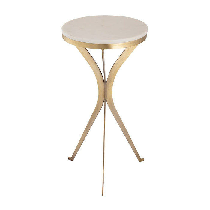 Elk Signature Rowe Accent Table, Aged Brass