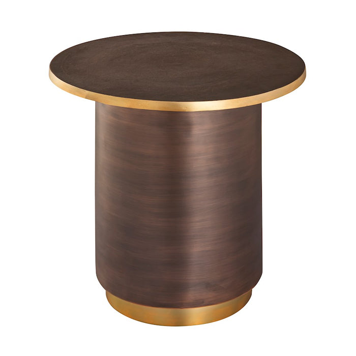 Elk Signature Pillar Side Table, Antique Bronze