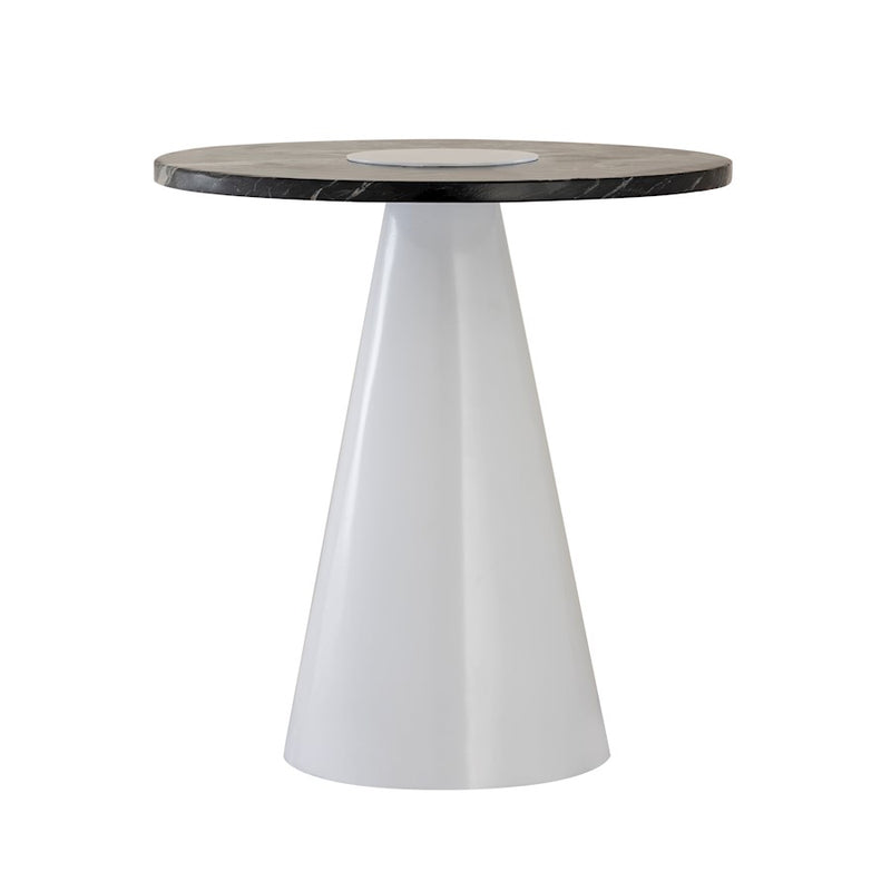 Elk Signature Zona Accent Table, White