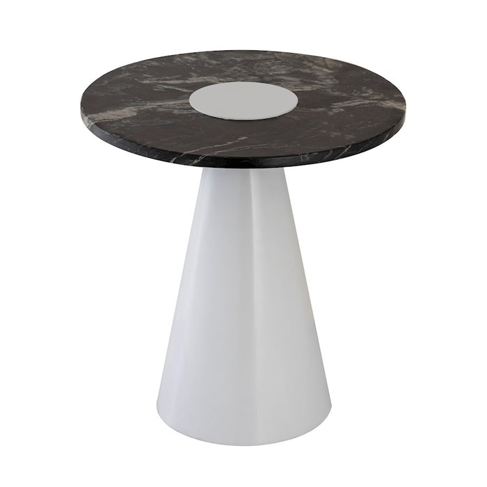 Elk Signature Zona Accent Table, White