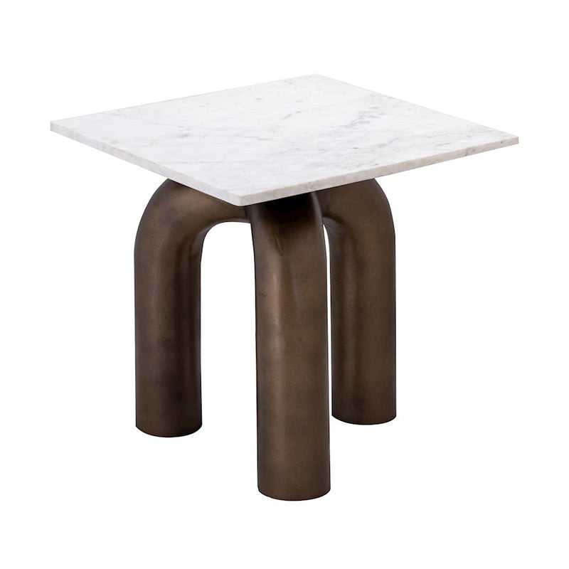 Elk Signature Contour Accent Table, Antique Bronze