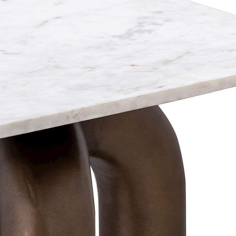 Elk Signature Contour Accent Table, Antique Bronze