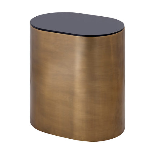 Elk Signature Pebble Accent Table, Antique Brass