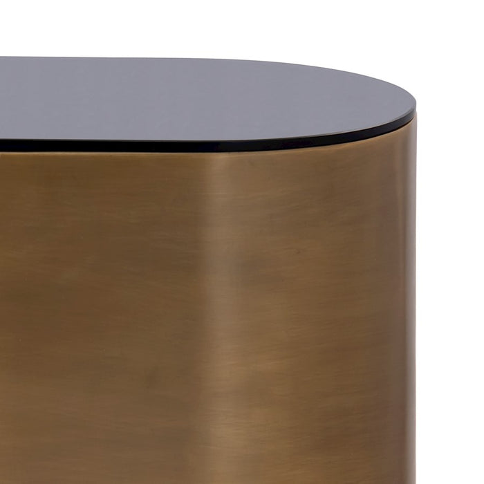Elk Signature Pebble Accent Table, Antique Brass