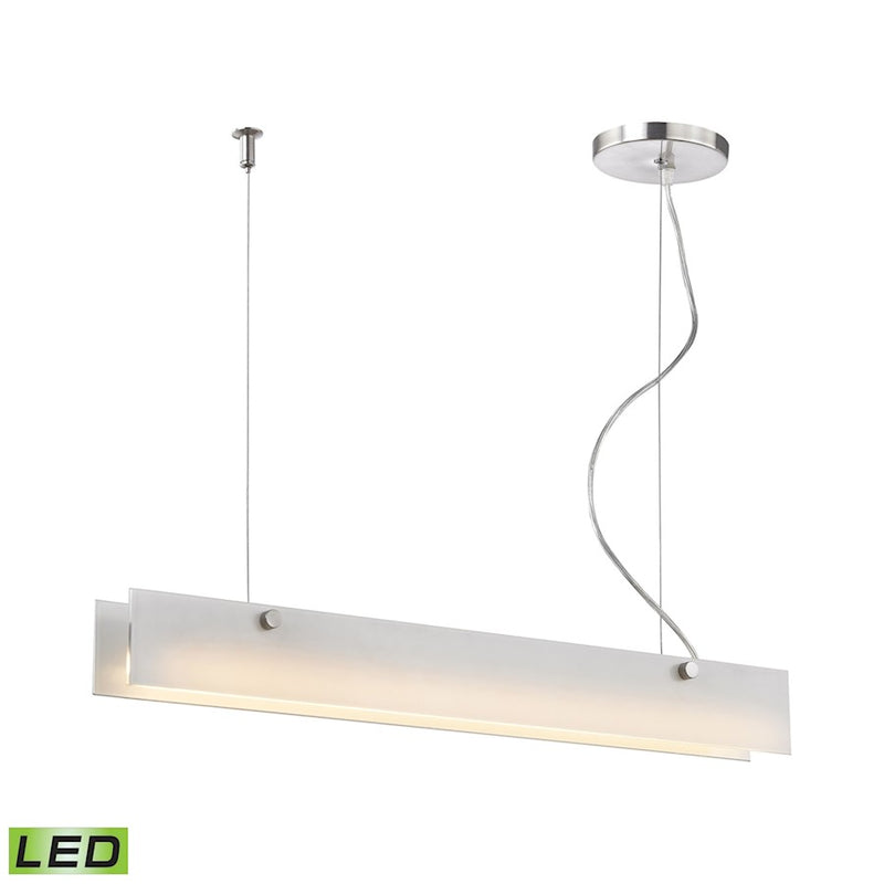 ELK Lighting Iris 1-Light Island Light, Aluminum/White, LED