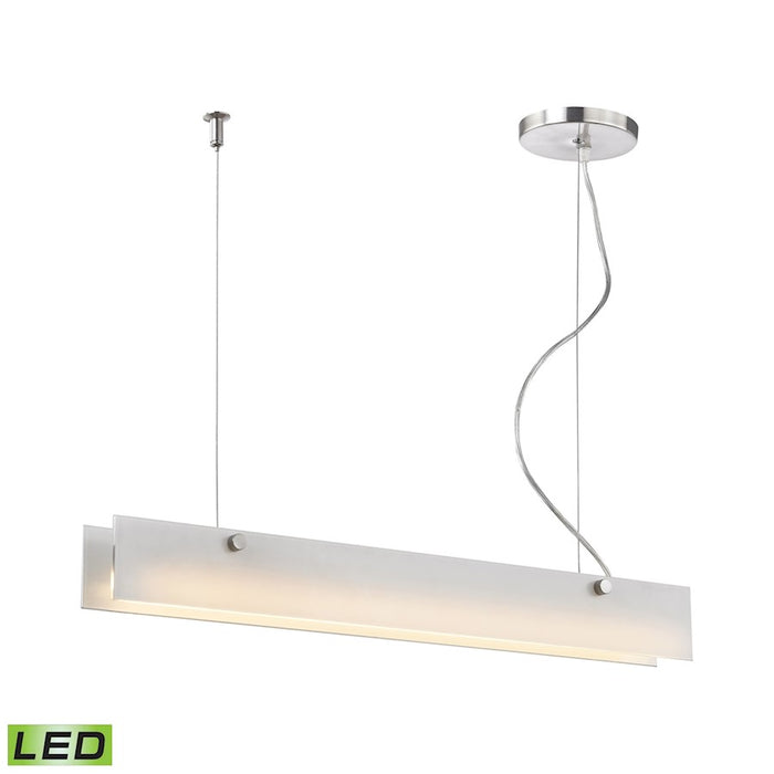 ELK Lighting Iris 1-Light Island Light, Aluminum/White, LED