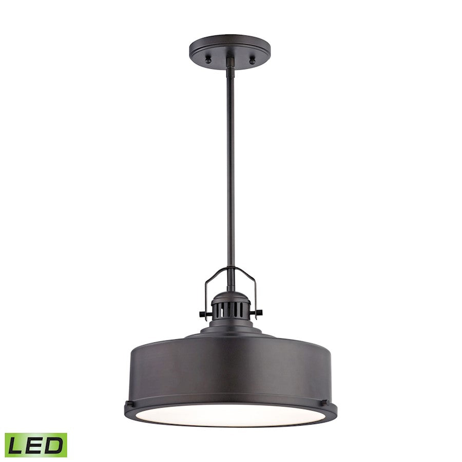 ELK Lighting Rexford 1-Light Pendant, Bronze/Glass, Integrated LED