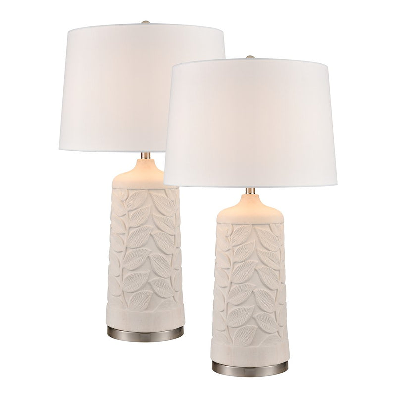 Elk Lighting Penny 32.5'' Table Lamp, Set of 2, White/White