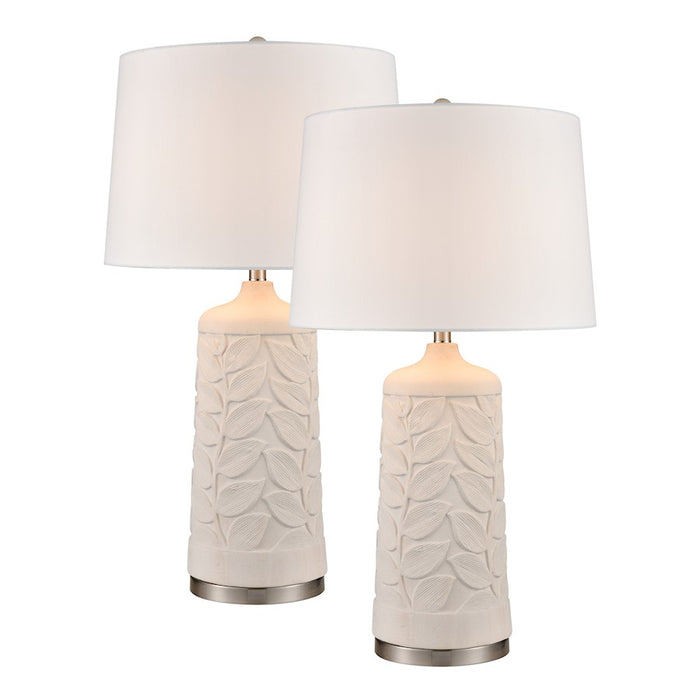 Elk Lighting Penny 32.5'' Table Lamp, Set of 2, White/White