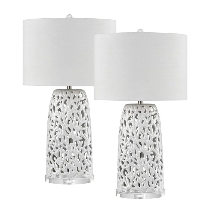 Elk Lighting Bowen 31.5'' Table Lamp, Set of 2, White/White