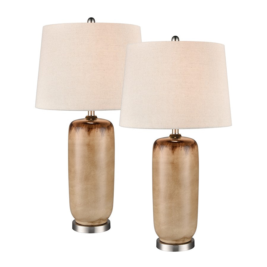 Elk Lighting Bromley 32.5'' Table Lamp, Set of 2, Brown/Brown