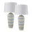 Elk Lighting Palmer 35'' Table Lamp, Set of 2, White/White