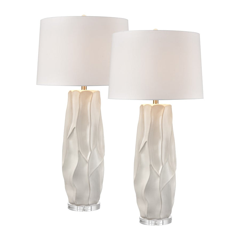 Elk Lighting Parker 37.5'' Table Lamp, Set of 2, White/White