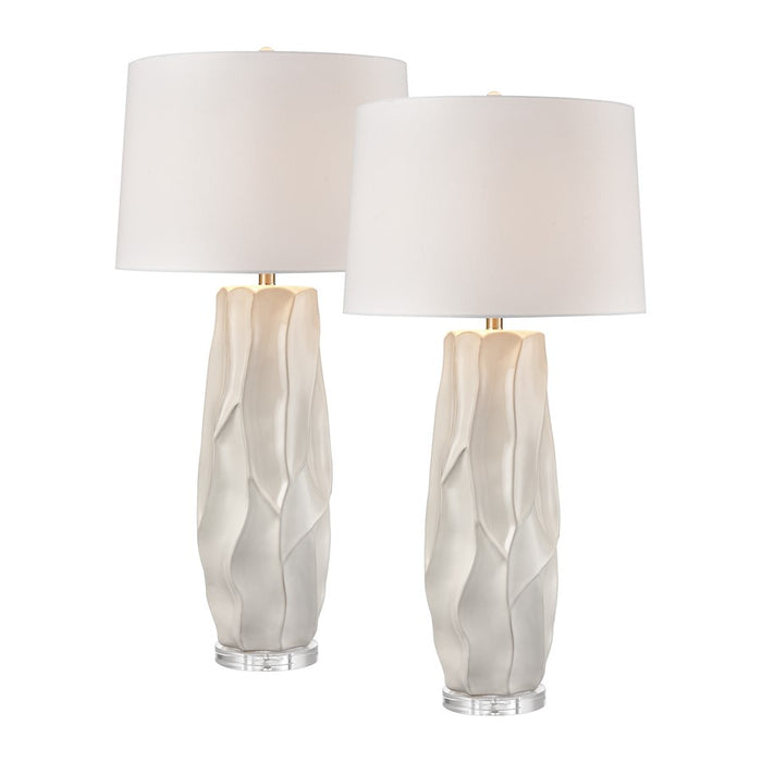 Elk Lighting Parker 37.5'' Table Lamp, Set of 2, White/White