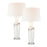 Elk Lighting Abilene 1 Light Table Lamp, Set of 2, White/White